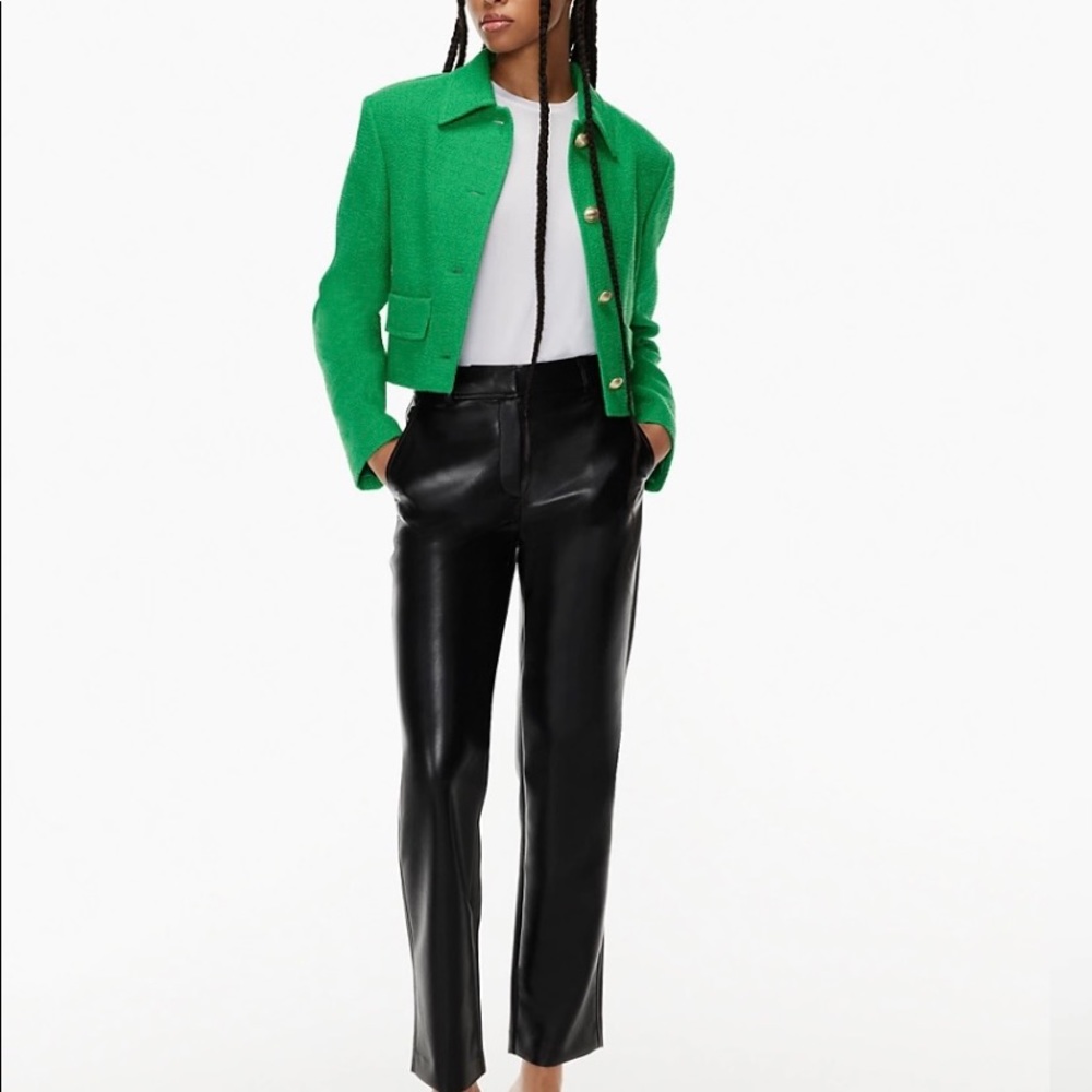 Aritzia Baboton Black Leather Pants